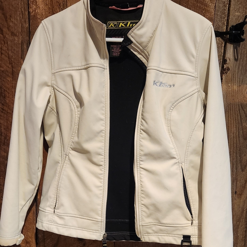 Klim Whistler Jacket Wind Stopper Soft Shell White Full Zip Women's Medium